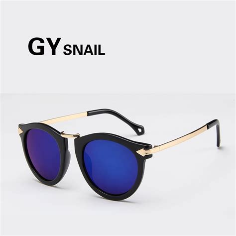 gysnail 2018 unisex luxury sunglasses women men brand designer metal cat eye sun glasses for men
