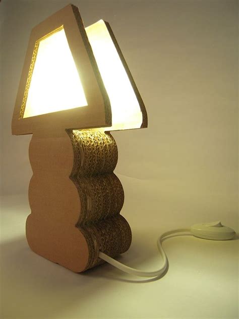 Handmade Cardboard Lamp From Recycled Cardboard Boxes On Behance In