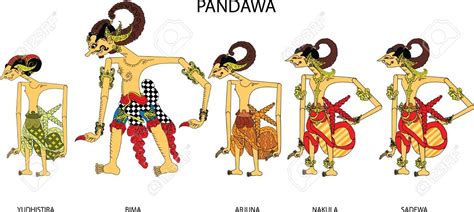 Wayang Pandawa Character Indonesian Traditional Shadow Puppet