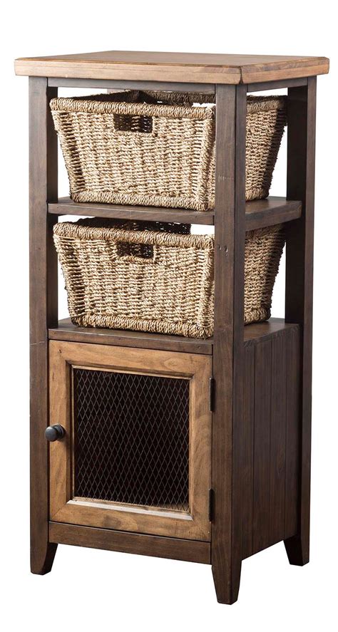 Hillsdale Tuscan Retreat Basket Stand With 2 Baskets Faded Black 4273