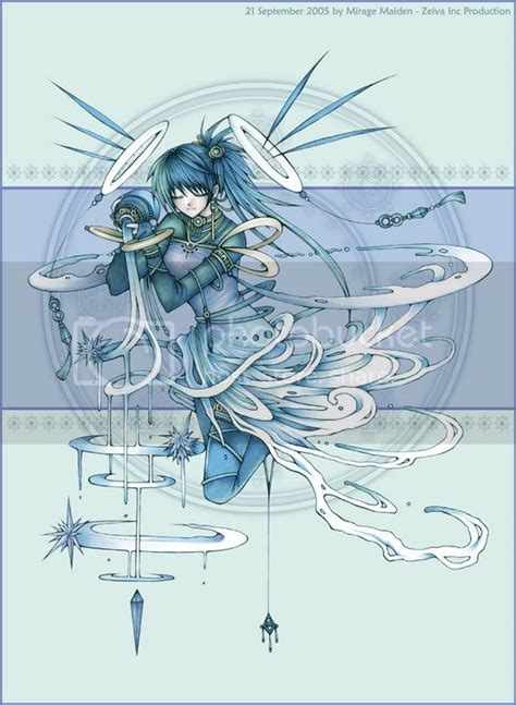 Anime Girl Water Element Blue Hair Photo By
