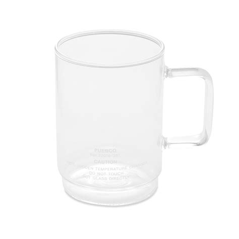 Puebco Borosilicate Shallow Stacking Mug Glass End Be