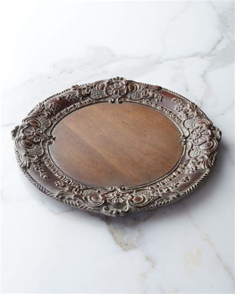 Baroque Wood Charger Plate