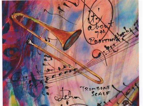 Trombone Scale Classical Music Abstract Art By Play Rest Repeat
