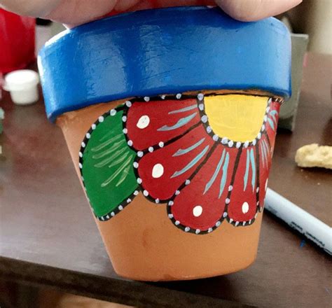 Painted Clay Pot Etsy Painted Pots Painted Flower Pots Painted