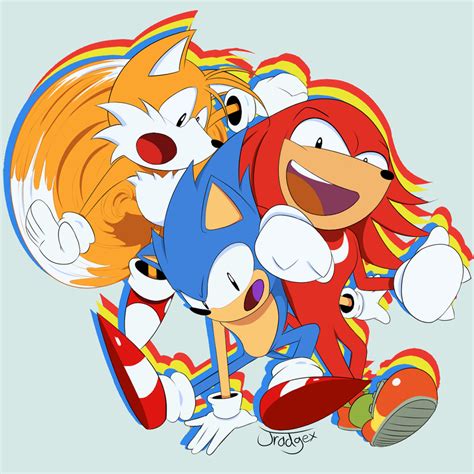 Sonic Tails And Knuckles By Jradgex On Deviantart