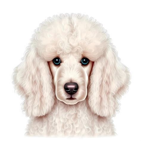 Premium Ai Image Poodle Dog Head Portrait Realistic