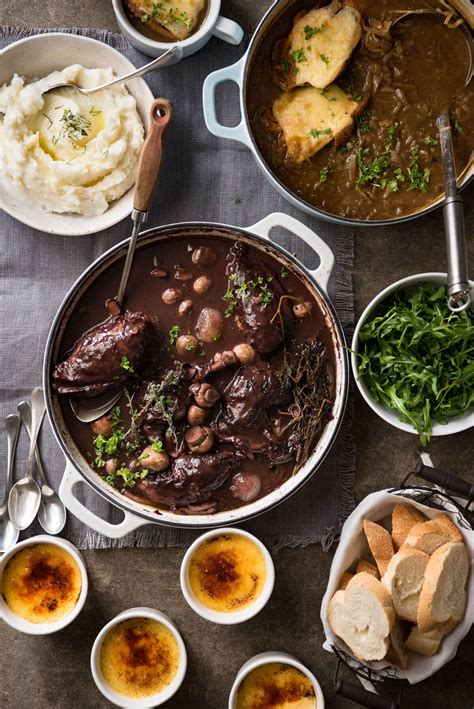 Serve the menu for four with wild rice and roasted green beans. Coq au Vin | Recipe | French dinner parties, Recipes ...