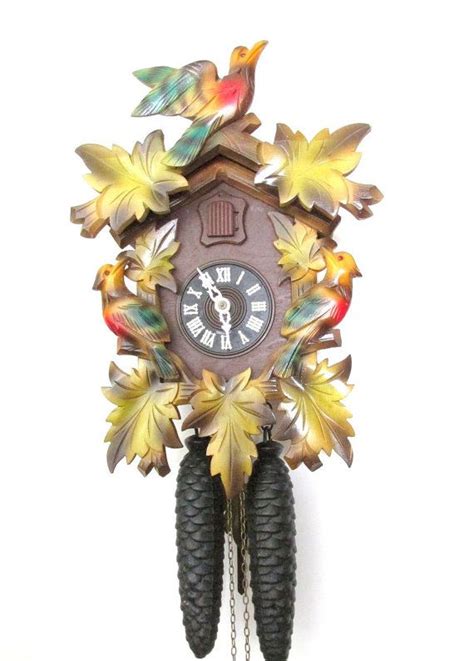 Vintage Cuckoo Clock Wooden Hand Carved By Creeklifetreasures