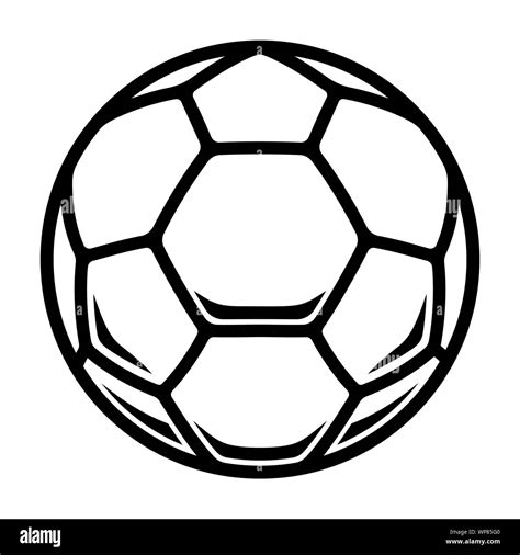 Soccer Ball Icon European Football Ball Black And White Vector