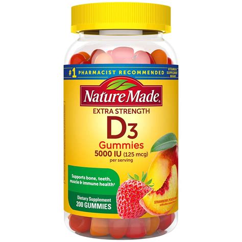 Buy Nature Made Extra Strength Vitamin D3 5000 Iu 125 Mcg Gummies