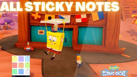 All Sticky Note Locations In Bikini Bottom Spongebob Squarepants The