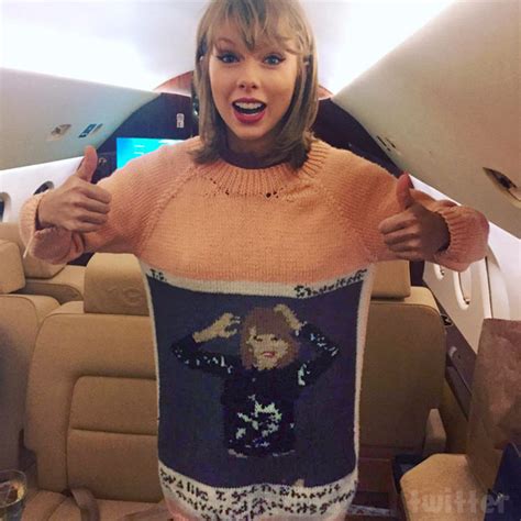Photo Taylor Swifts Fan Made Polaroid Knit Sweater Is Everything