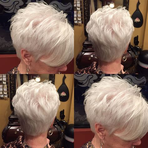 Natural White Hair Pixie Cut Gorgeous Josephashleysalon Short Hair Over Short Hair Older