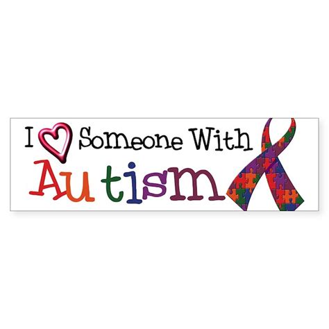Autism Awareness Love Wribbon Bumper Bumper Sticker By Isleofwhack