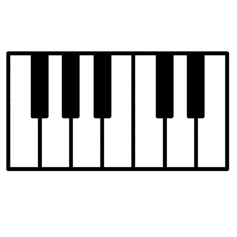 Piano Keyboard To Print Clipart Best
