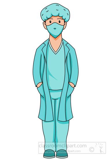 Medical Clipart Surgeon Wearing Scrubs And Mask Clipart Classroom