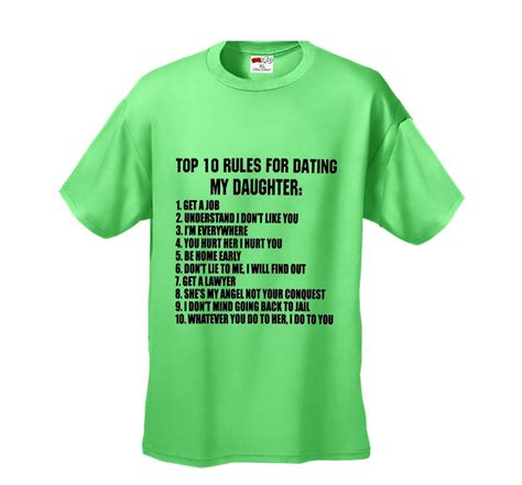 top 10 rules for dating my daughter men s t shirt bewild