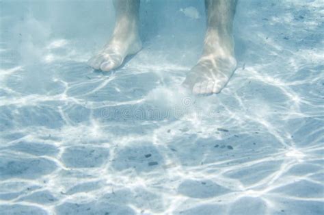 Male Feet Underwater In The Sea Stock Photo Image Of Turquoise