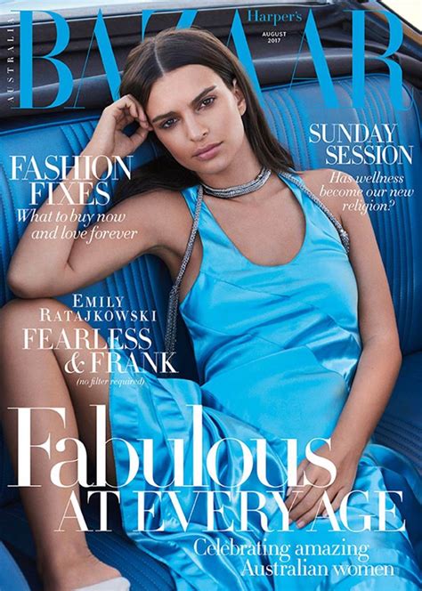 Emily Ratajkowski Covers Harpers Bazaar Australia August 2017