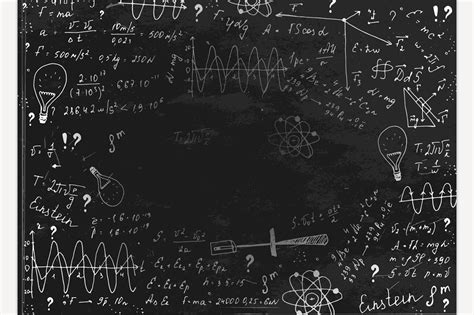 Physics Blackboard Image Custom Designed Illustrations