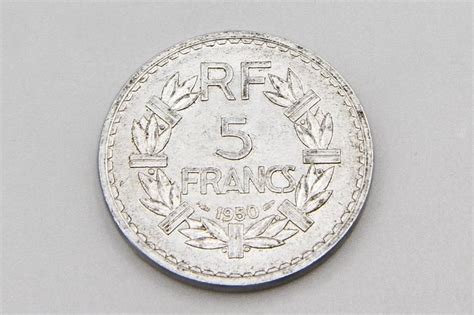 5 Francs Coin 1950 French Currency French Republic Coin