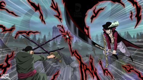 Roronoa Zoro Vs Dracule Mihawk By Caiquenadal On Deviantart