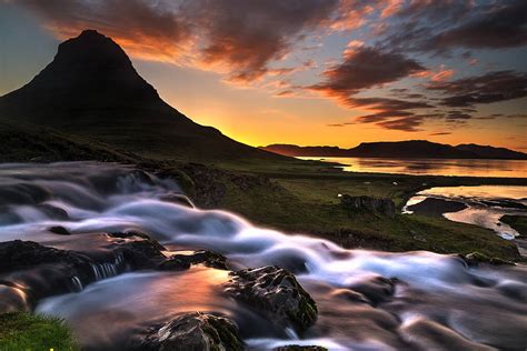 Kirkjufell And Kirkjufellsfoss Snæfellsnes Peninsula Iceland Travel