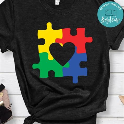 Autism Heart Puzzle Autism Awareness Shirt Bobotemp