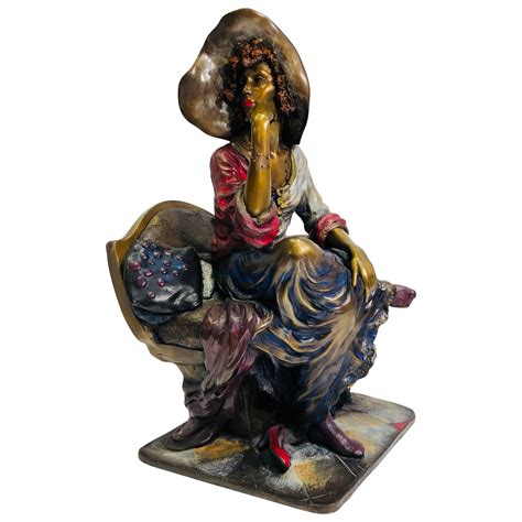 Original Isaac Maimon Bronze Polychrome Sculpture At The Ball Limited