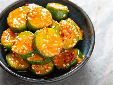 Korean Marinated Cucumber Banchan Oi Muchim Recipe