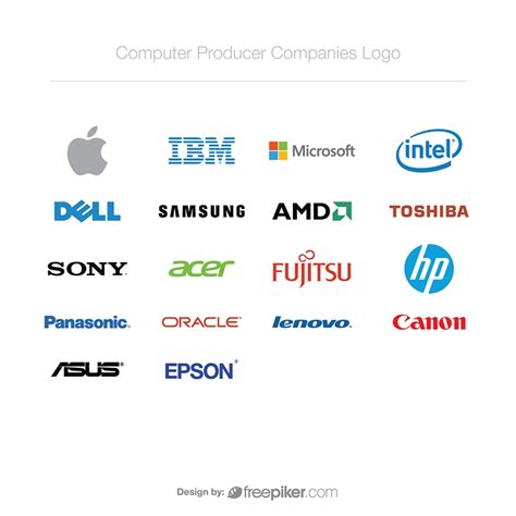Freepiker World Top Computer Technology Producer Companies Logo