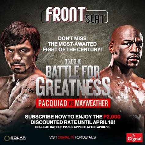 Floyd mayweather vs manny pacquiao. Manny Pacquiao vs Floyd Mayweather: Cignal Announces Pay ...