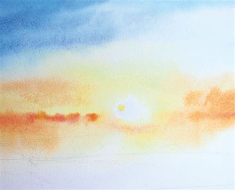 How To Paint A Sunrise And Sunset Watercolor Sunset Sky Watercolor Art