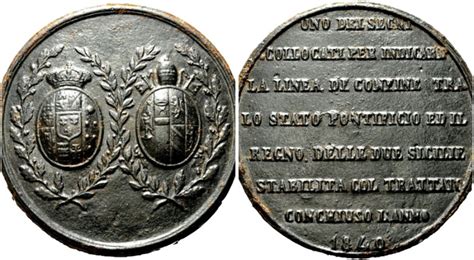 Gira la notizia che la squadra del napoli potrebbe adottare il glorioso stemma borbonico sulle proprie maglie nell'ambiziosa prossima stagione calcistica. NAPOLI - Ferdinando II di Borbone, 1830-1859. - Medaglia 1840.