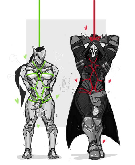 Genji Overwatch Reaper Overwatch Overwatch Overwatch Multiple Penises Highres Babes