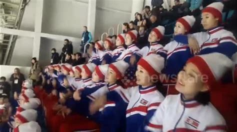 North Korean Cheerleaders Steal The Spotlight At Winter Olympics Buy Sell Or Upload Video