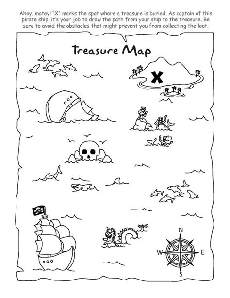 Maybe you would like to learn more about one of these? Treasure Map For Buried Treasure Coloring Page : Kids Play ...