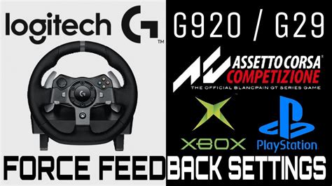 Optimized Force Feedback Settings Logitech G920 G29 Assetto Corsa