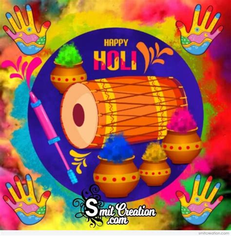 Happy Holi Colourful Greeting Card