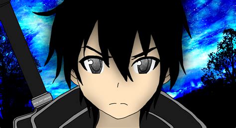 You know, i had a feeling you were gonna fly too high up. Sword Art Online - Kirito colored by Akw-Art-Design on ...