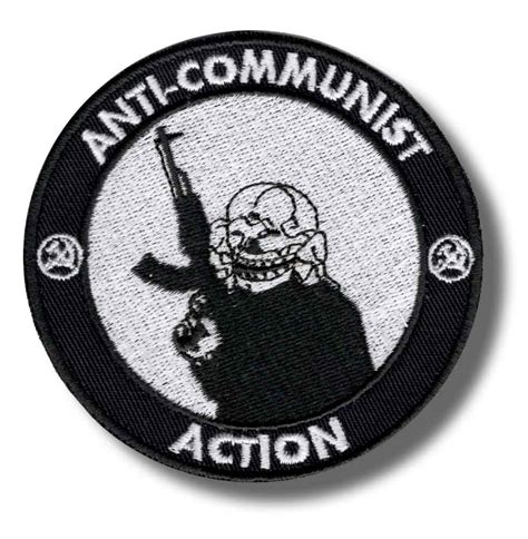 Anti Communist Action Embroidered Patch 8x8 Cm Patch