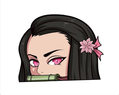 The best and highest quality decals and stickers along with the largest selection on the world wide web Nezuko Kamado #3 Peeking Peeker Window Vinyl Decal Anime ...