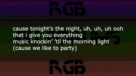 So in love, i don't care what they say, i don't care if they talking tomorrow 'cause tonight's the night, oh oh that i give you everything, music knocking 'til the morning light 'cause we like to party. Beyoncé - Party ft. J. Cole (Lyrics On Screen) Remix.mp4 - YouTube