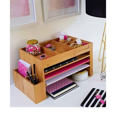 Wood Stationery And Office Supplies Holder Cute Desk Etsy Cute Desk