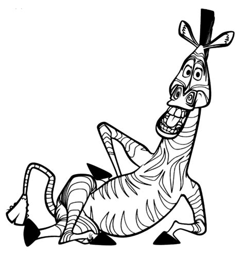 Dibujos De Marty La Cebra Di Madagascar Para Colorear