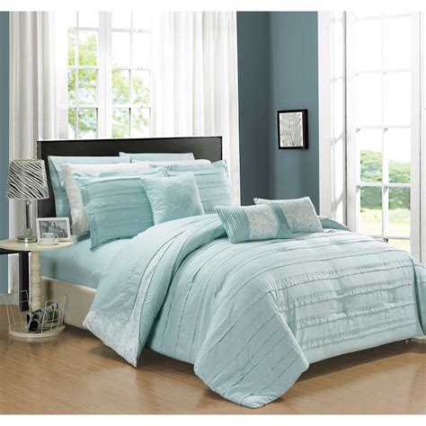 Chic Home Zarina Bib Aqua 10 Piece Comforter Set Overstock 12350836
