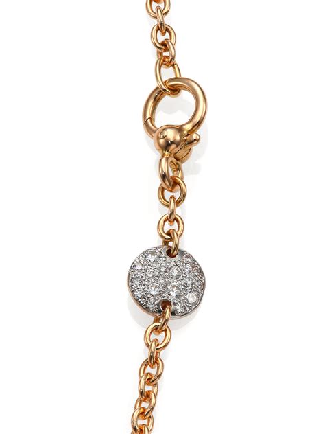 Shop for rose gold jewelry online at target. Pomellato Sabbia Diamond & 18k Rose Gold Necklace in Pink (ROSE GOLD) | Lyst