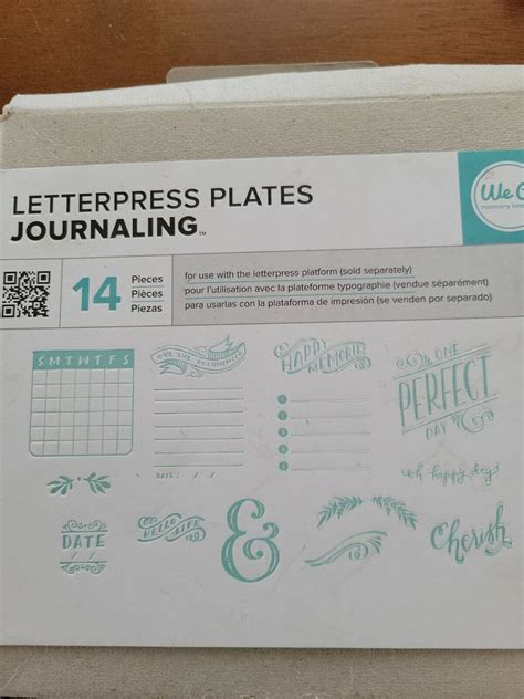 We R Memory Keepers Typewriter Lifestyle Letterpress Plates 368799 For