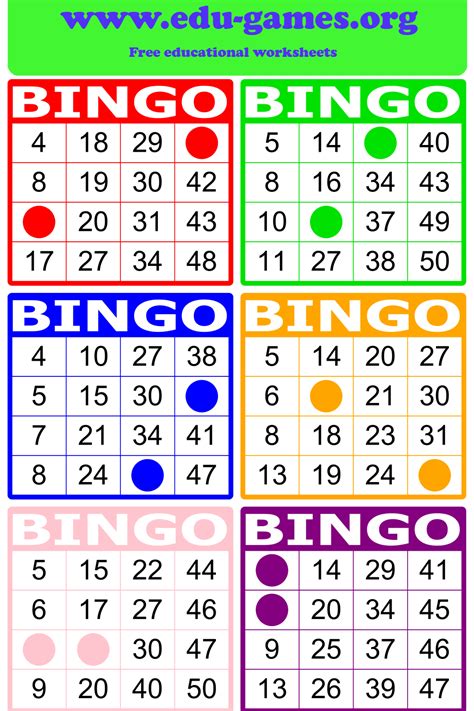 Math Bingo Free Printable Pdf Math Bingo Cards